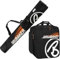 BRUBAKER Kombi Set Champion Skisack und Skischuhtasche für 1 Paar Ski bis 190 cm + Stöcke + Schuhe + Helm Schwarz Orange