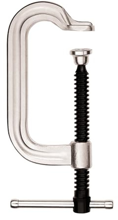 BESSEY C-Schraubzwinge VC6 | 150 mm Spannweite | 1500 kg Spannkraft | Kraftvolle Ganzstahlzwinge für präzise Spannarbeiten im Metallbau und bei Schlosserarbeiten mit hoher Stabilität