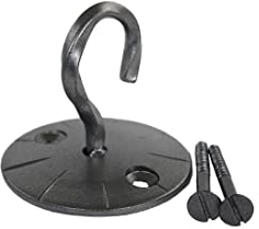 Aufhängehaken schmiedeeisen mit Schraublöchern zum Einhängen des Seiles/Handlaufseil/Treppenseil/Absperrseil mittels z.B. einer Seilkappe