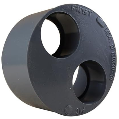 First Plast - Raccord PVC évacuation First Plast - Tampon de Réduction Double PVC Mâle Femelle 100/40/40 - First Plast