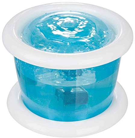 TRIXIE elektronischer Wasserspender Trinkbrunnen Bubble Stream, Kunststoff, 3 l/ø 25 × 16 cm, blau/weiß - 24464