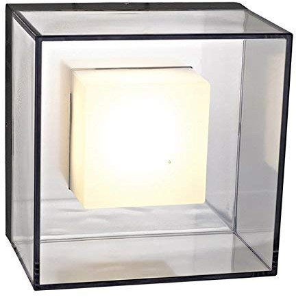 Lampenlux LED Außenwandleuchte Agor Warmweiß Wandlampe Ø14cm IP44 Anthrazit Grau Eckig Außenlampe Außenleuchte