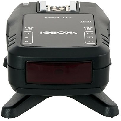 Rollei Funk Blitzempfänger - mit High-Speed-Synchronisation bis zu 1/8000 Sekunden - für Canon und Nikon - schwarz