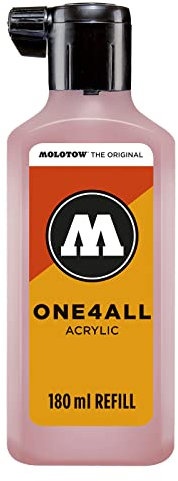 Molotow ONE4ALL Refill Acryl, Farbe 207 powder pastell 180ml, Nachfülltinte für Permanentmarker, 692.207