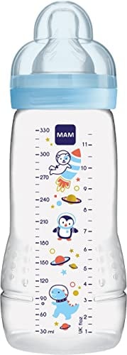 MAM Babyfläschchen, dekoriert, ab 6 Monaten, Schnuller, 330 ml