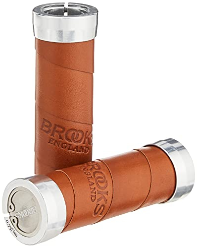 Brooks Slender LEDer Griffe Gripshift Fahrrad Lenkergriffe Kurz/Kurz, Blg4, Farbe Honig