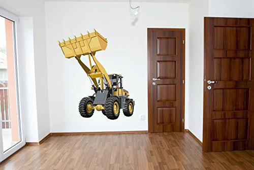 U24 Wandtattoo Bagger Frontlader Wandsticker 85 x 100 cm Aufkleber
