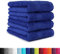 BaSaTex - 4er Pack Handtuch Set für Haushalt & Gäste - Frottee-Handtücher mit Aufhängeschlaufe aus weicher Baumwolle in 50x100cm - Waschtücher für Bad Öko-Tex Made in Green - Royalblau