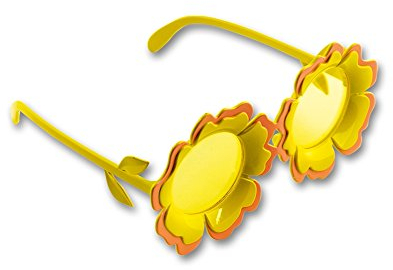 Blumenbrille Partybrille Blume Sonnenblume Flowerpower