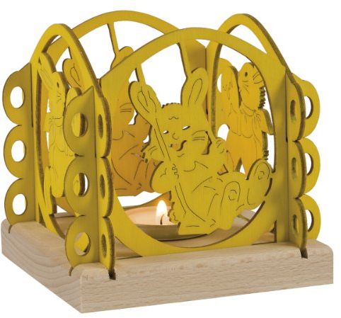 Saico OA 2002 Laterne/Leuchter mit Teelicht Osterhase“, gelb