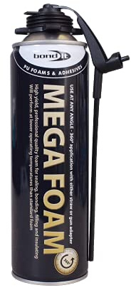 Bond-It 500ml BOND IT Mega Foam PU Expanding Foam Gun Grade Gap Filler, BDEF500