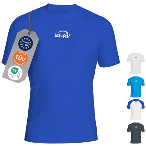 iQ-UV Herren UV 300 Slim Fit Kurzarm T-Shirt, blau (Dunkelblau), XL (54)