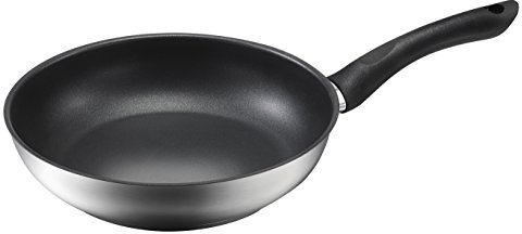 Kopf Pfanne Alfons (Ø 28 cm) Edelstahl Bratpfanne Induktion mit Teflon Antihaftbeschichtung
