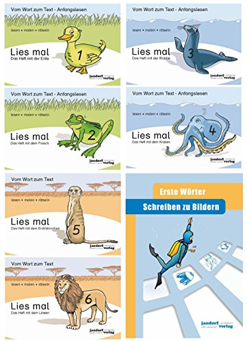 Lies mal! Hefte 1,2,3,4,5,6 und Schreiben zu Bildern Erste Wörter