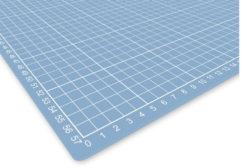 Selbstheilende transparente Schneidematte mit einseitigem Raster 600x450mm – Schneidematte für Werbetechnik, Architektur, Modellbau
