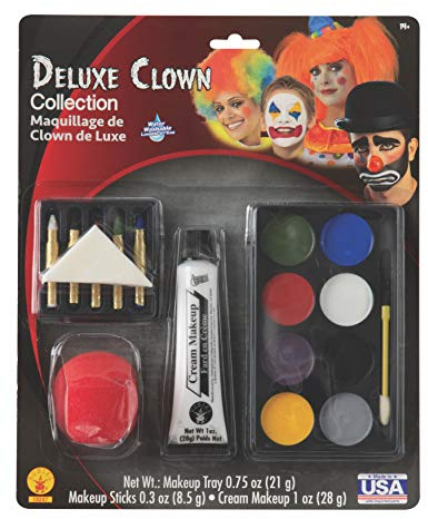 Rubies Clown Deluxe Make Up Kit for Adults, Unisex One Size