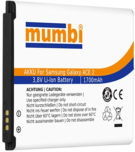 mumbi Ersatz Akku Samsung Galaxy Ace 2, Galaxy S3 mini, Galaxy S Duos, S Duos 2 Ersatzakku 1700mAh
