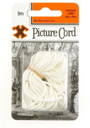 X 9m Picture Cord - White