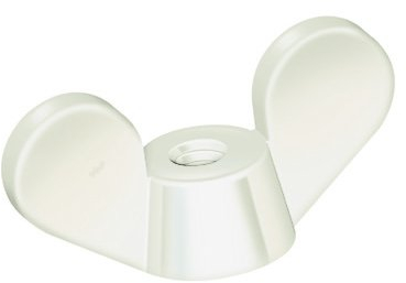 Kunststoff Flügelmutter M6 Nylon Natur 10 Stück Typ 1