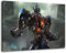 Transformers Format 100x70 cm Bild auf Leinwand, XXL riesige Bilder fertig gerahmt mit Keilrahmen, Kunstdruck auf Wandbild mit Rahmen