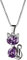 Aoneky Amethyst Katze Anhänger Halskette, 45cm Kette 925 Sterling Silber mit Schmuckschatulle - lila Schmuck Halskette - Geschenk für Frauen, Tochter, Mutter, Weihnachten, Valentinstag