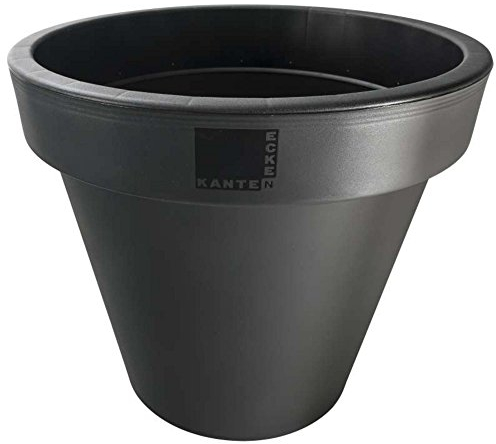 Blumentopf Kunststoff Ø30-60cm Übertopf Pflanztopf Blumenkübel Pflanzkübel, Farbe:grau;Abmessung:Ø50 x H43 cm