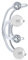 Geometrische Spirale Draht Kristall Weiß Simulierte Perle Knorpel Ohrklemme Wickel Helix Ohrring Für Frauen .925 Sterlingsilber