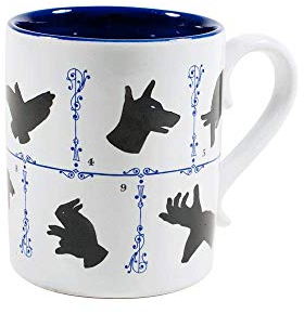 The Unemployed Philosophers Guild Porcelain Coffee Mug, 10.0 fl oz, Heat Changing Shadow Puppets, Colorful Animal Print, Glossy Finish, Microwave Safe, Round, Kid