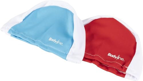 Cuffia in tessuto bicolore per nuotare in piscina