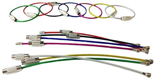 AUFODARA Alambre de acero inoxidable, 21 unidades, anillo para llavero, mullticolor