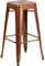 Flash Furniture Kai Barhocker, kommerzielle Qualität, 76,2 cm hoch, rückenfrei, Kupfer, für drinnen und draußen, 4 Stück