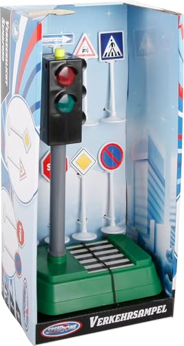 Speed Zone Verkehrsampel mit Licht und Verkehrszeichen, Chrom
