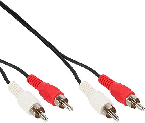 InLine 89931B cable de audio 7 m 2 x RCA Negro - Cables de audio (2 x RCA, 7 m, Negro)