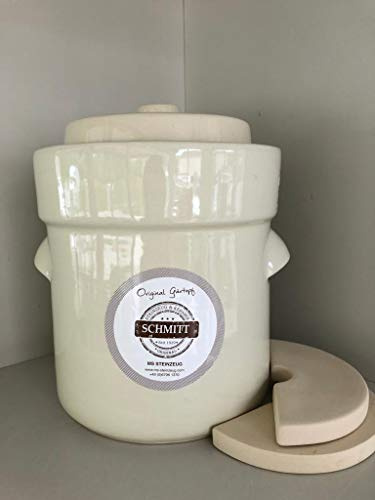 Gärtopf, Sauerkrauttopf 15 Ltr. creme weis Milchsäuregärung Vitalstoffbooster ideal für Vegetarier gesunde Ernährung Einmachtopf Fermentation Rezepte