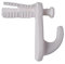Merriway® BH01843 (2 Pcs) Tap-In Plasterboard Cavity Hollow Wall Door Plastic Hook - White