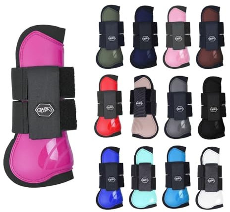 NETPROSHOP Shetty Pony Full Hartschalen Gamaschen Anatomisch Geformt mit Neoprenfutter, Groesse:Pony, Farbe:Pink