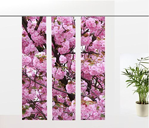 gardinen-for-life Flächenvorhang Frühlingsduft, 3 Frühlings - Schiebevorhänge, Jew. Gr.60x245 cm