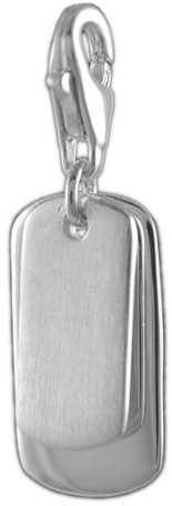 Melina Damen-Charm Anhänger I.D. Anhänger Dog Tag 925 Sterling Silber 1800353