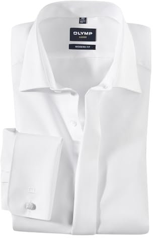 Olymp Galahemd Modern Fit Kent Umschlagman, Weiß, Größe 37