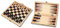 Wooden Board Game Set Compendium Travel Games - Chess, Draughts, Backgammon