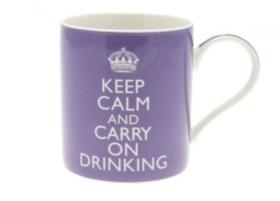 Keep Calm And Carry On Drinking Coffee / Tea Fine China Mug