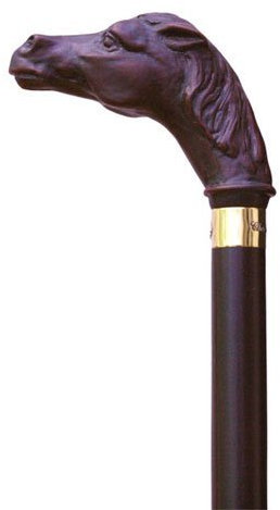 Brown Horse Head Collectors Cane