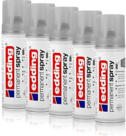 5x edding Permanent Spray Universalgrundierung grau 200 ml