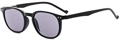 Eyekepper Retro Reading Sunglasses for Women Reading Under The Sun +0.75 Grey Tinted Lens Mens Readers Eyeglasses