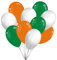 Premium Luftballons Fussballdeko - Made in DE - 100% Naturlatex & 100% biologisch abbaubar - 15 Stück -Ballons als Fanartikel, Fußball, Länder - für Helium geeignet - twist4® (orange/grün/weiß, 15)