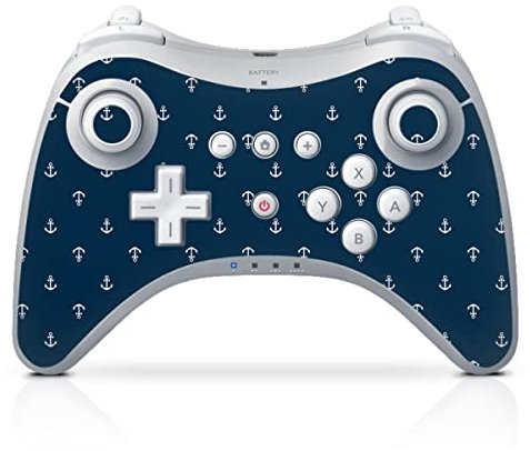 DeinDesign Skin kompatibel mit Nintendo Wii U Pro Controller Folie Sticker Anker Segeln Muster