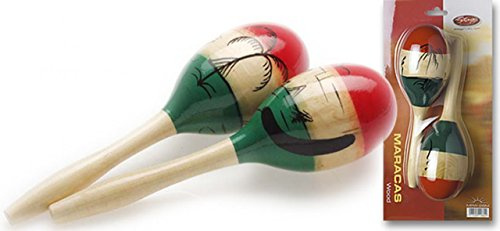 Stagg MRW-26M Wooden Maracas, Mexico Graphic