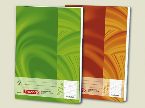 Brunnen 104647202 Heft (A6, 40 Blatt, kariert, 4 Farben)