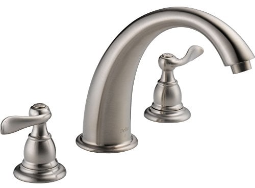 Delta Faucet Windemere 2-Handle Widespread Roman Tub Faucet Trim Kit, Deck-Mount, Stainless BT2796-SS (Valve Not Included), 6.50 x 11.00 x 11.00 inches