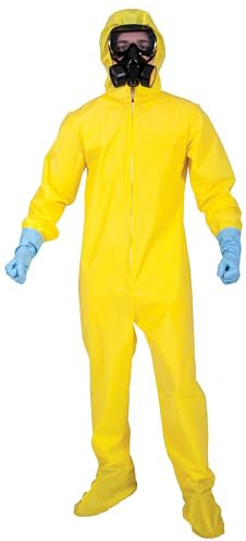 Wicked Costumes Mens Hazmat Suit Fancy Dress Costume - Large